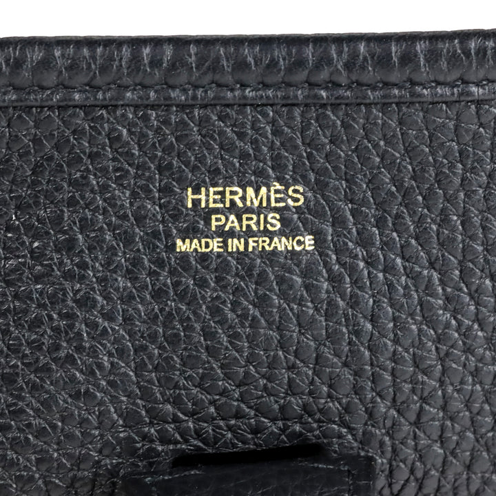 Hermès Black Taurillon Clemence Evelyne III 33 GM Gold Hardware