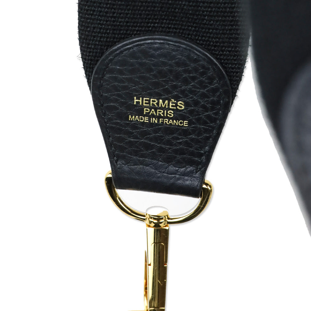 Hermès Black Taurillon Clemence Evelyne III 33 GM Gold Hardware