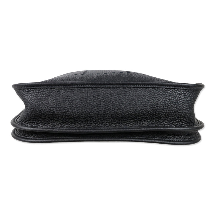 Hermès Black Taurillon Clemence Evelyne III PM 29 Gold Hardware