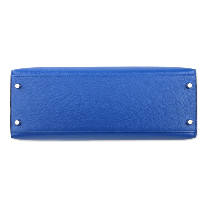 Hermès Bleu Hydra Epsom Sellier Kelly 32 with Palladium Hardware