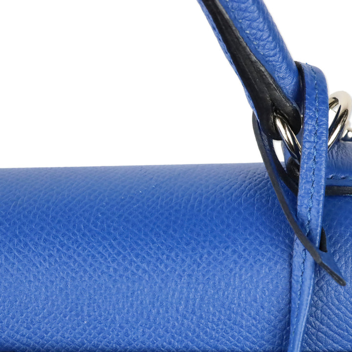Hermès Bleu Hydra Epsom Sellier Kelly 32 with Palladium Hardware