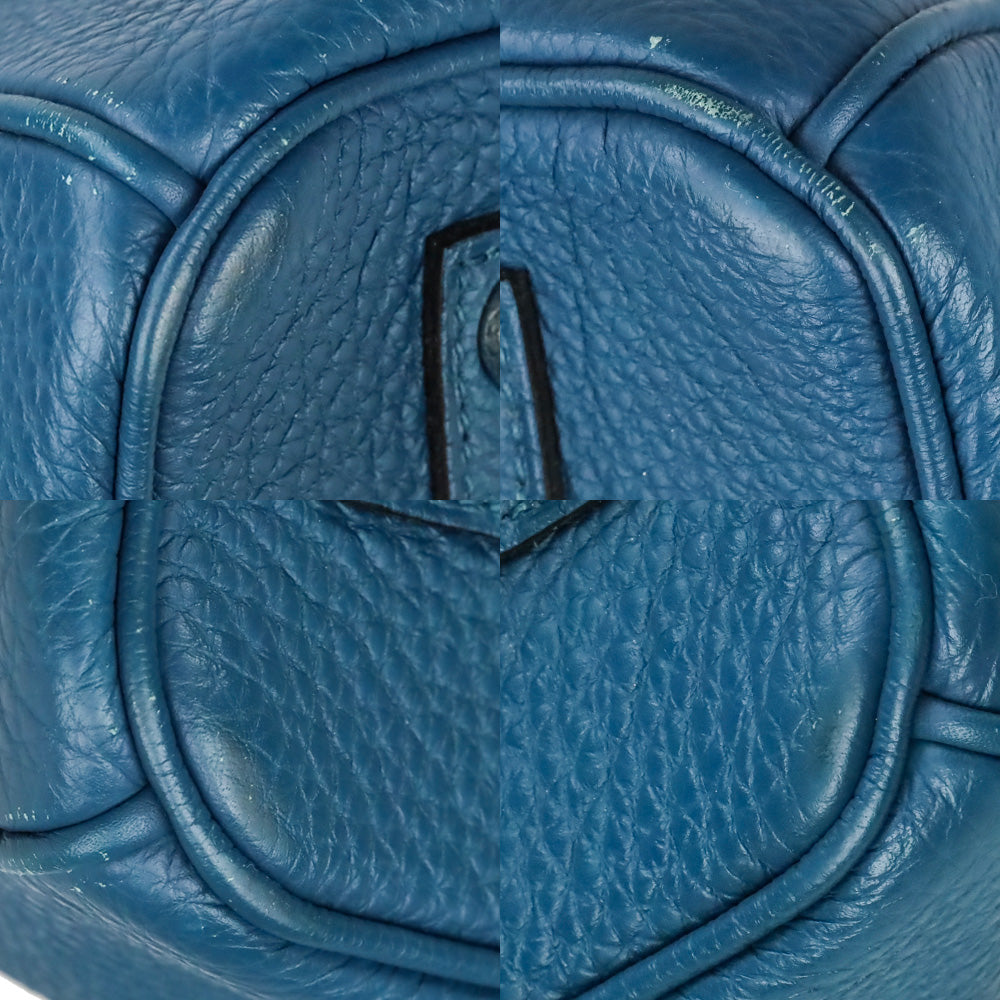 Hermès Bleu de Galice Taurillon Clémence Retourne Birkin 35 with Palladium Hardware