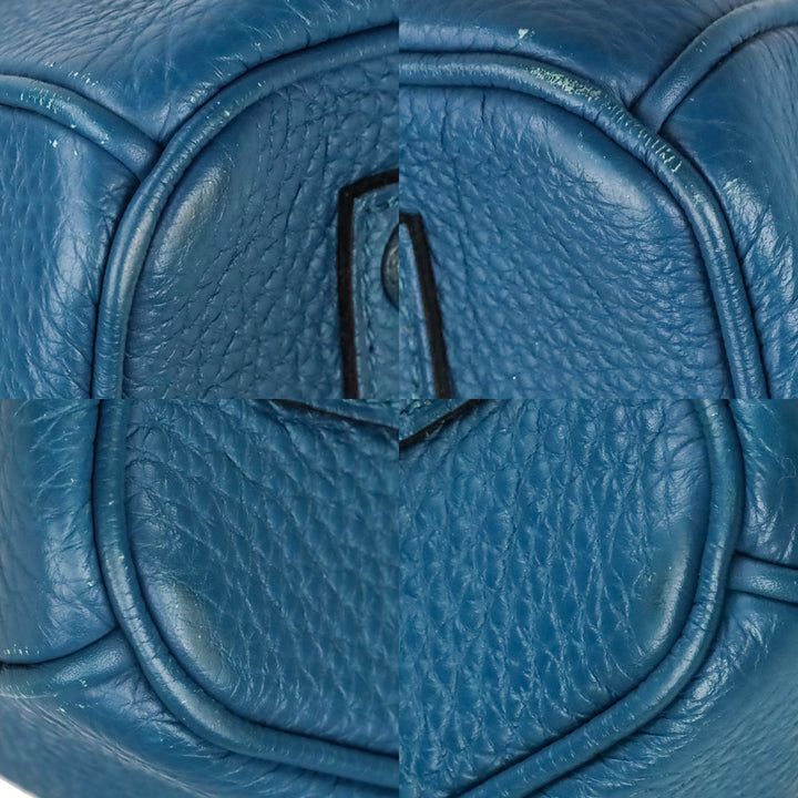 Hermès Bleu de Galice Taurillon Clémence Retourne Birkin 35 with Palladium Hardware