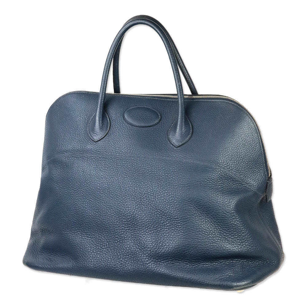 Hermès Blue Agate Clemence Bolide Relax 45 Bag