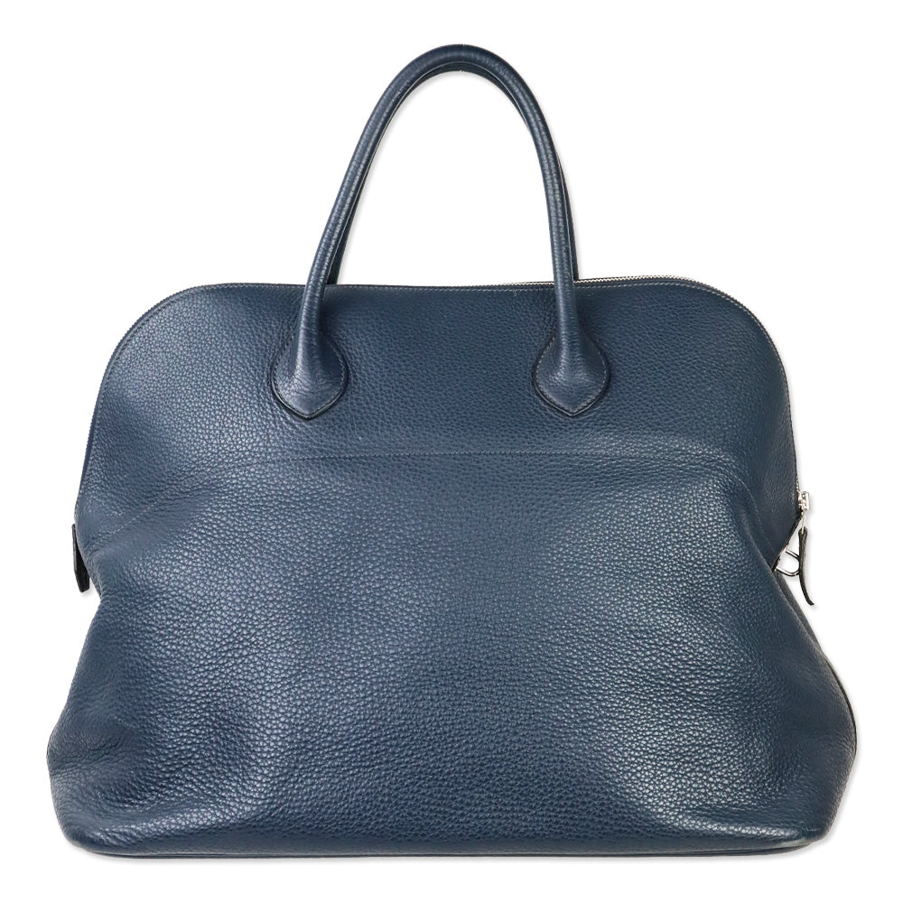 Hermès Blue Agate Clemence Bolide Relax 45 Bag