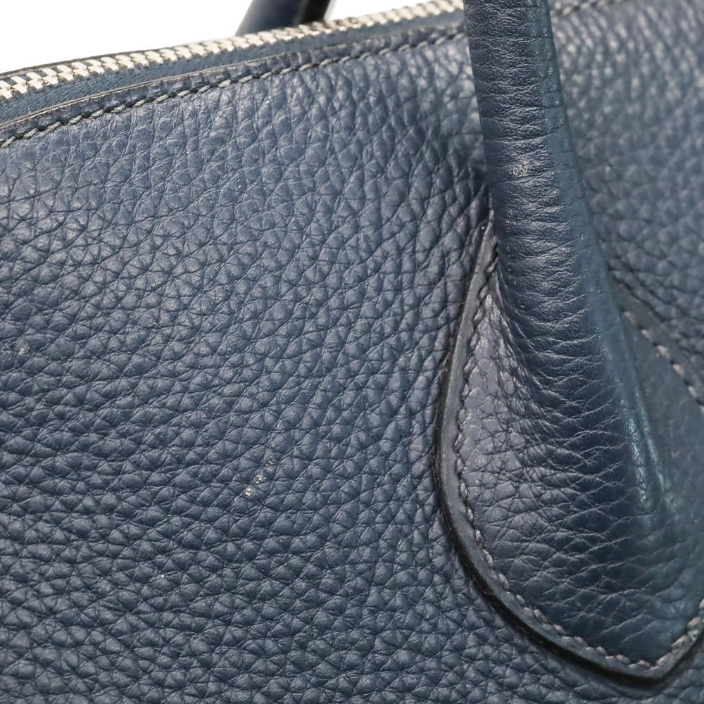 Hermès Blue Agate Clemence Bolide Relax 45 Bag