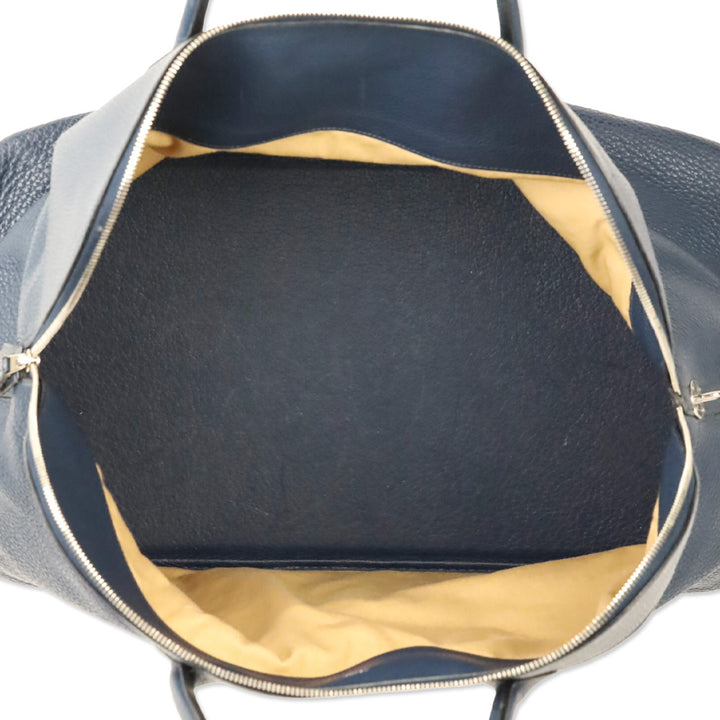 Hermès Blue Agate Clemence Bolide Relax 45 Bag
