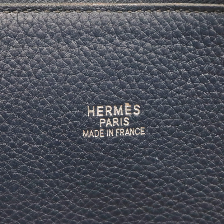 Hermès Blue Agate Clemence Bolide Relax 45 Bag