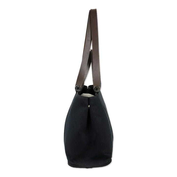 Hermès Cabag Elan Toile and Leather 39