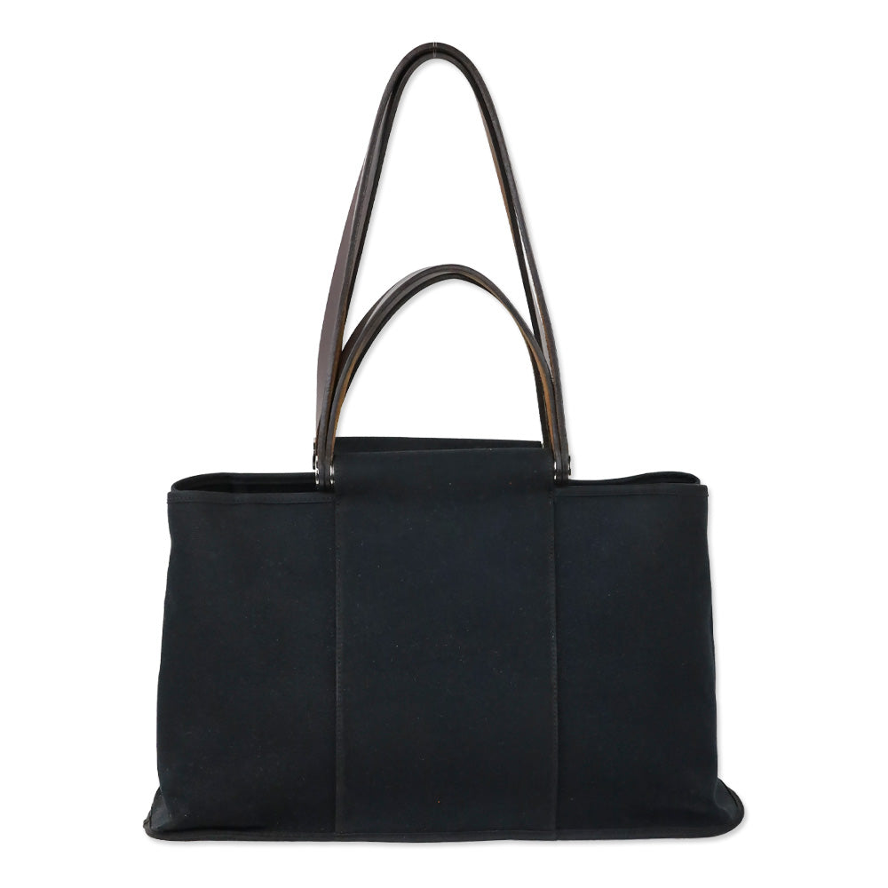 Hermès Cabag Elan Toile and Leather 39
