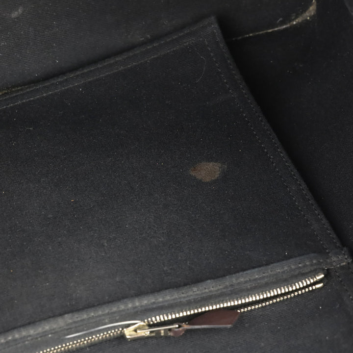 Hermès Cabag Elan Toile and Leather 39