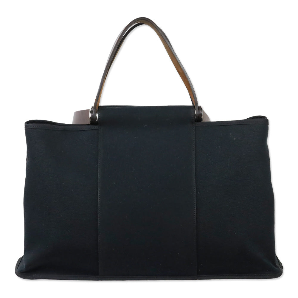 Hermès Cabag Elan Toile and Leather 39