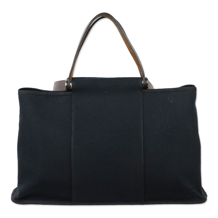 Hermès Cabag Elan Toile and Leather 39