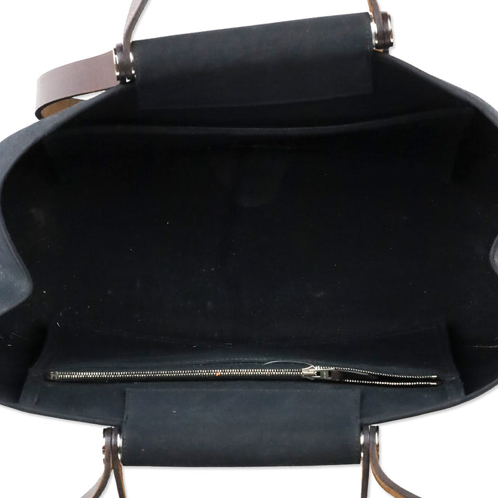 Hermès Cabag Elan Toile and Leather 39