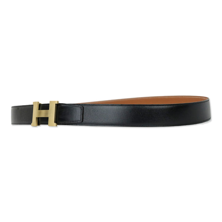 Hermès Constance Belt Buckle & Reversible Macassar/Gold Leather Strap