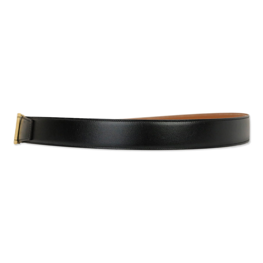 Hermès Constance Belt Buckle & Reversible Macassar/Gold Leather Strap