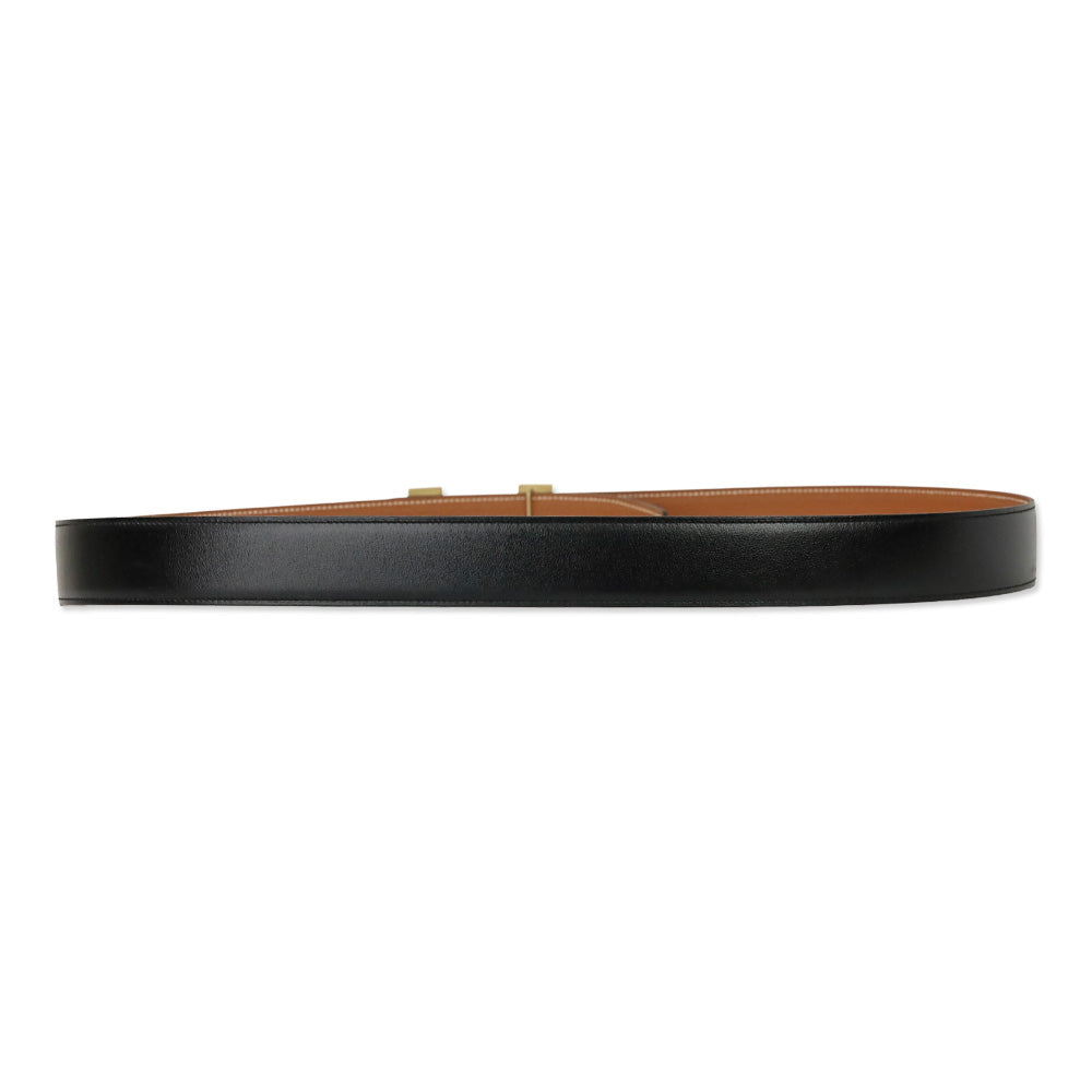 Hermès Constance Belt Buckle & Reversible Macassar/Gold Leather Strap
