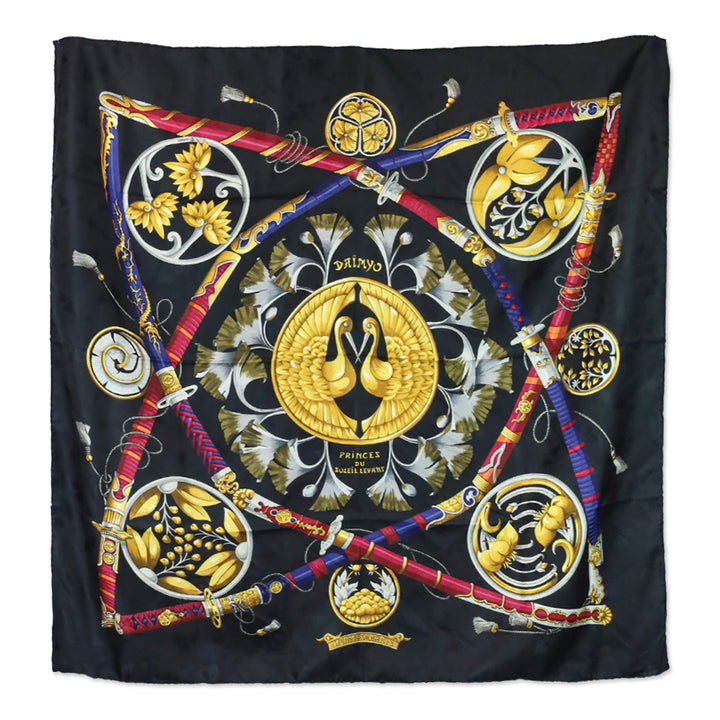 Hermès Daïmyo Princes du Soleil Levant 90cm Silk Scarf