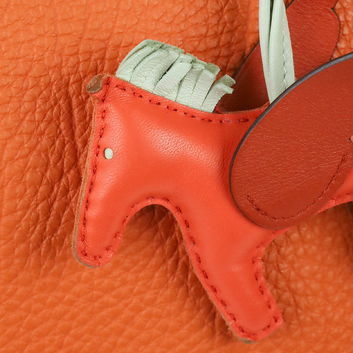 Hermès Feu Leather Rodeo Pegase PM Charm