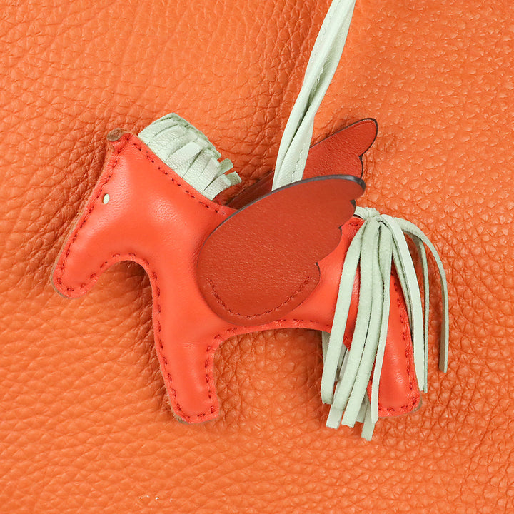 Hermès Feu Leather Rodeo Pegase PM Charm