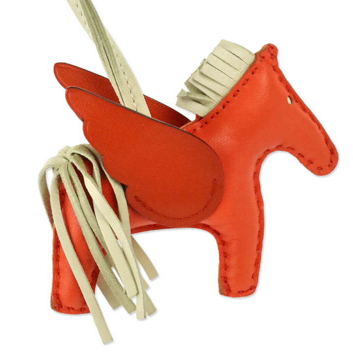 Hermès Feu Leather Rodeo Pegase PM Charm