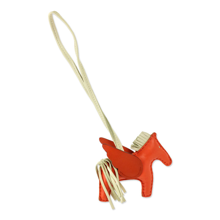 Hermès Feu Leather Rodeo Pegase PM Charm