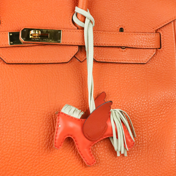 Hermès Feu Leather Rodeo Pegase PM Charm