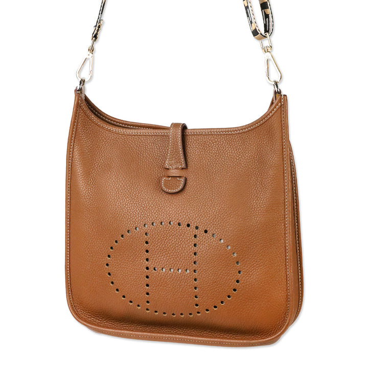 Hermès Gold Clemence Evelyne III 29 Silver Hardware