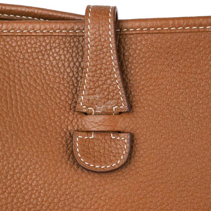 Hermès Gold Clemence Evelyne III 29 Silver Hardware
