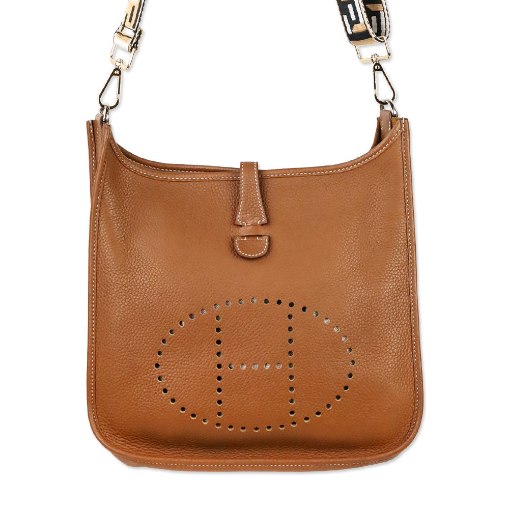 Hermès Gold Clemence Evelyne III 29 Silver Hardware