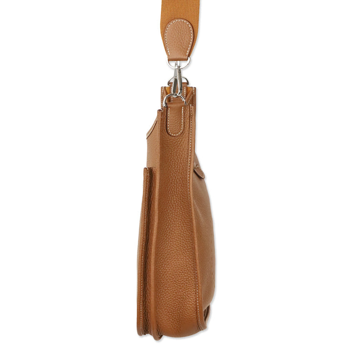 Hermès Gold Taurillon Clemence Evelyne III 29 PM in Palladium Hardware