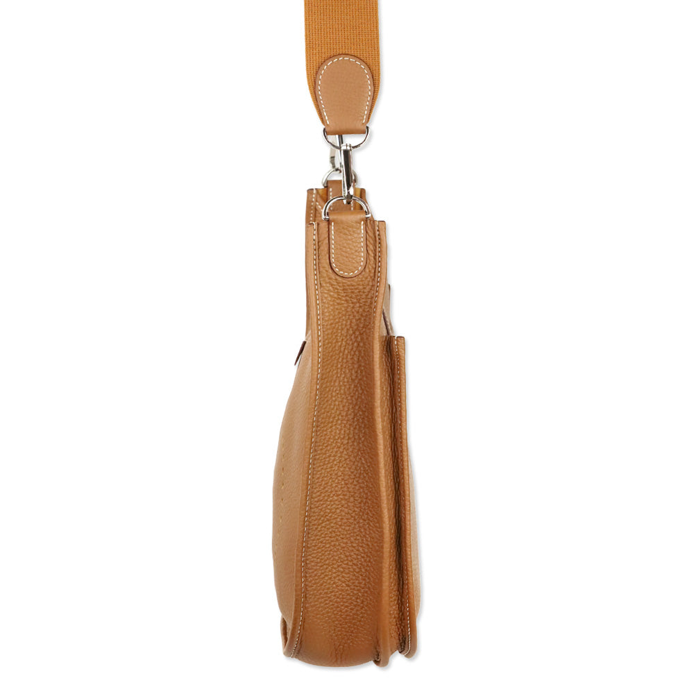 Hermès Gold Taurillon Clemence Evelyne III 29 PM in Palladium Hardware