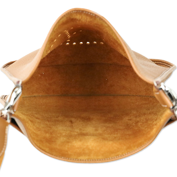 Hermès Gold Taurillon Clemence Evelyne III 29 PM in Palladium Hardware
