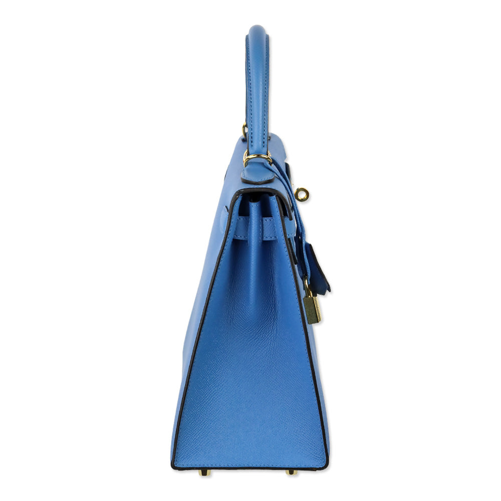 Hermès Kelly 28 Bleu Paradise Epsom Sellier with Gold Hardware