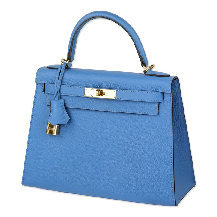 Hermès Kelly 28 Bleu Paradise Epsom Sellier with Gold Hardware