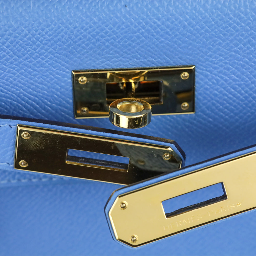 Hermès Kelly 28 Bleu Paradise Epsom Sellier with Gold Hardware