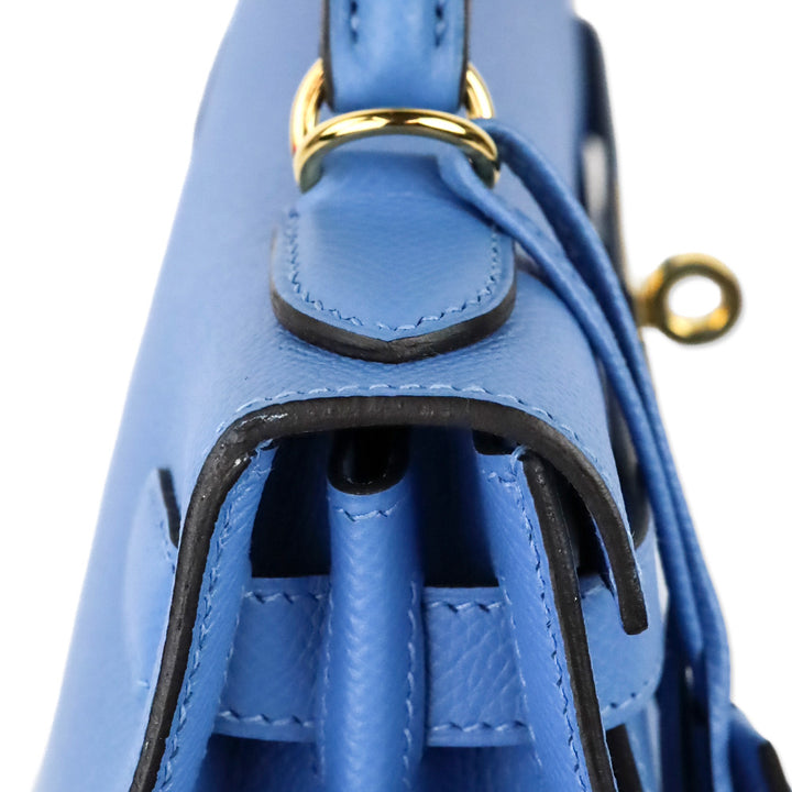 Hermès Kelly 28 Bleu Paradise Epsom Sellier with Gold Hardware