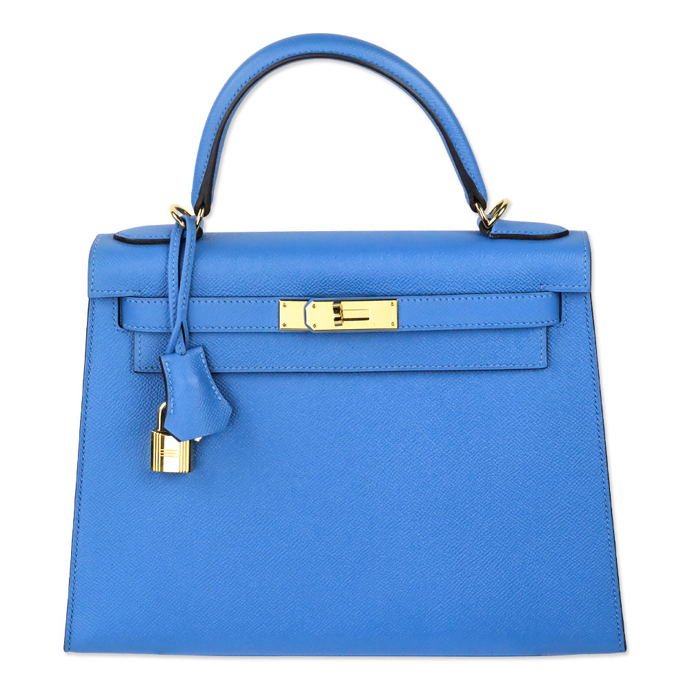 Hermès Kelly 28 Bleu Paradise Epsom Sellier with Gold Hardware