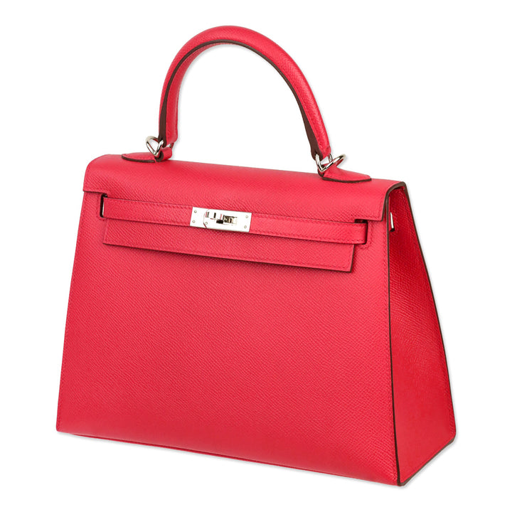 Hermès Rose Extreme Epsom Sellier Kelly 25 with Palladium Hardware