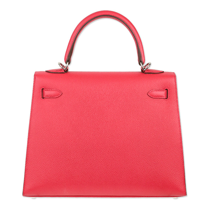 Hermès Rose Extreme Epsom Sellier Kelly 25 with Palladium Hardware