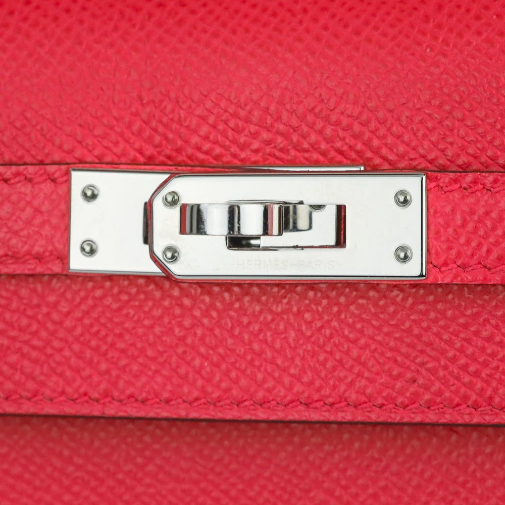 Hermès Rose Extreme Epsom Sellier Kelly 25 with Palladium Hardware