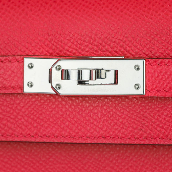 Hermès Rose Extreme Epsom Sellier Kelly 25 with Palladium Hardware