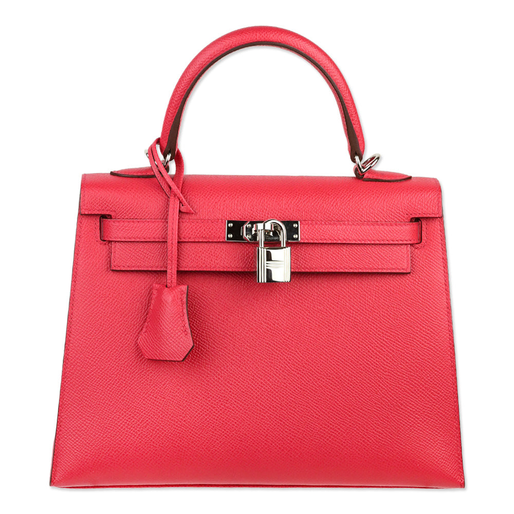 Hermès Rose Extreme Epsom Sellier Kelly 25 with Palladium Hardware