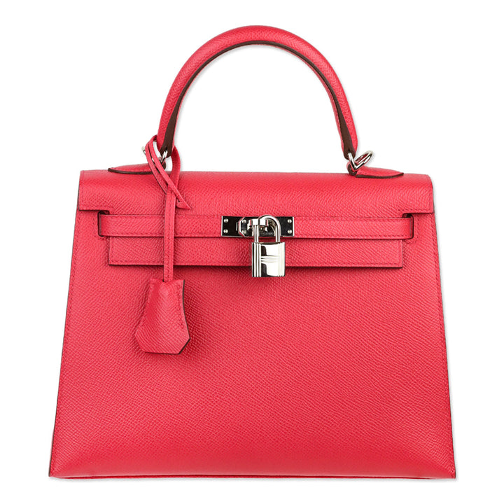 Hermès Rose Extreme Epsom Sellier Kelly 25 with Palladium Hardware