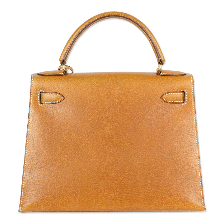 Hermès Kelly Sellier 28 Naturel Sable Peau Porc Gold Hardware