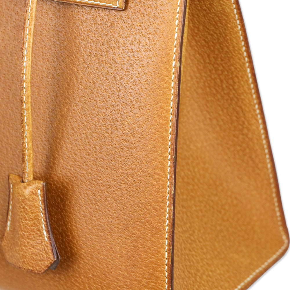 Hermès Kelly Sellier 28 Naturel Sable Peau Porc Gold Hardware