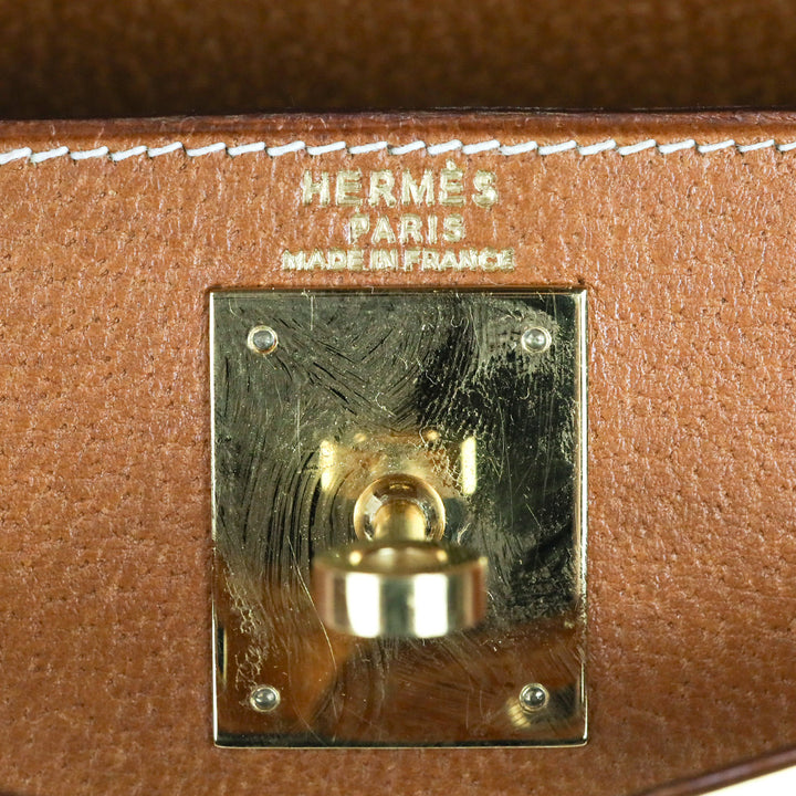 Hermès Kelly Sellier 28 Naturel Sable Peau Porc Gold Hardware