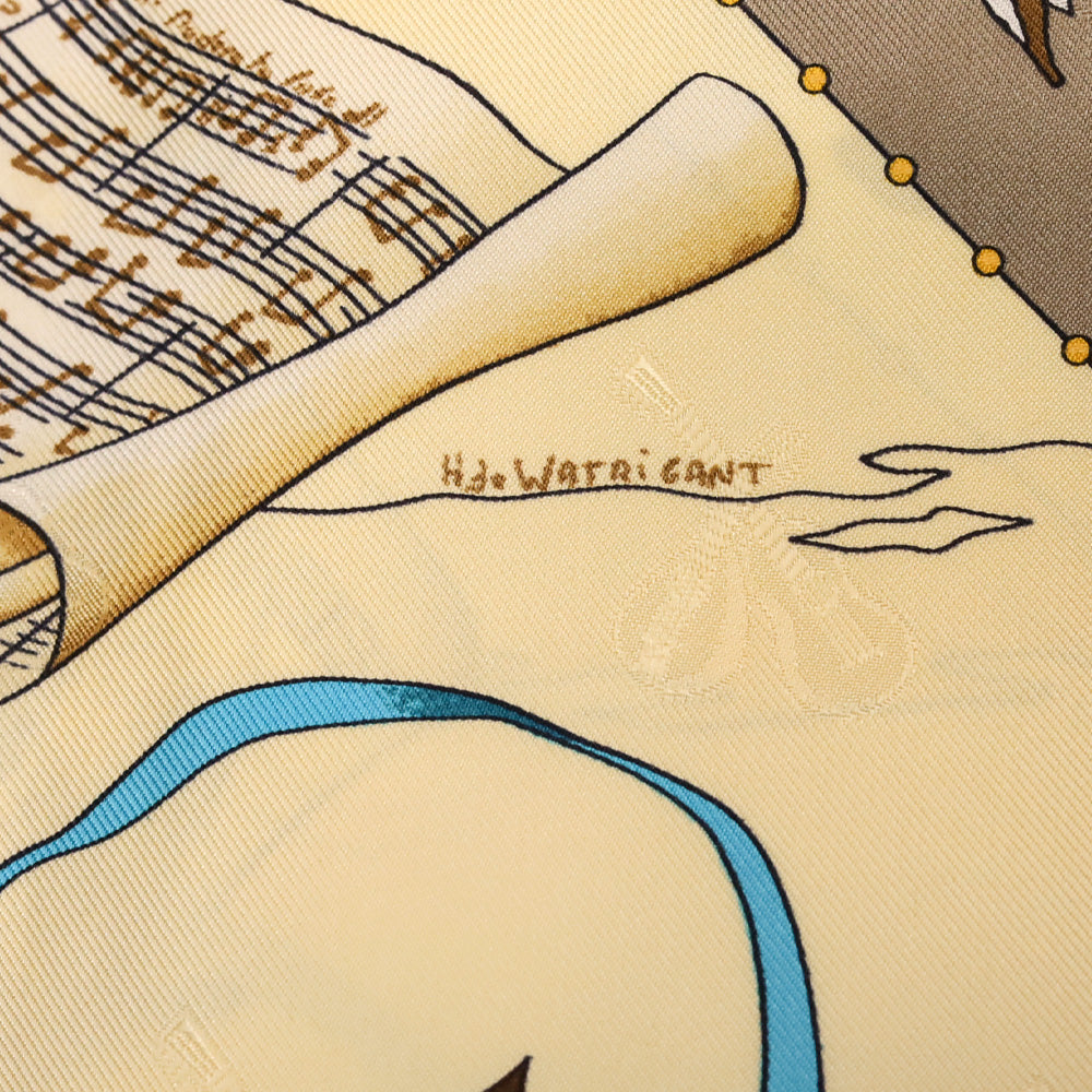 Hermès Le Carnaval de Venise by Hubert de Watrigant 90cm Silk Scarf