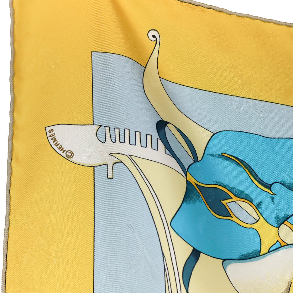 Hermès Le Carnaval de Venise by Hubert de Watrigant 90cm Silk Scarf