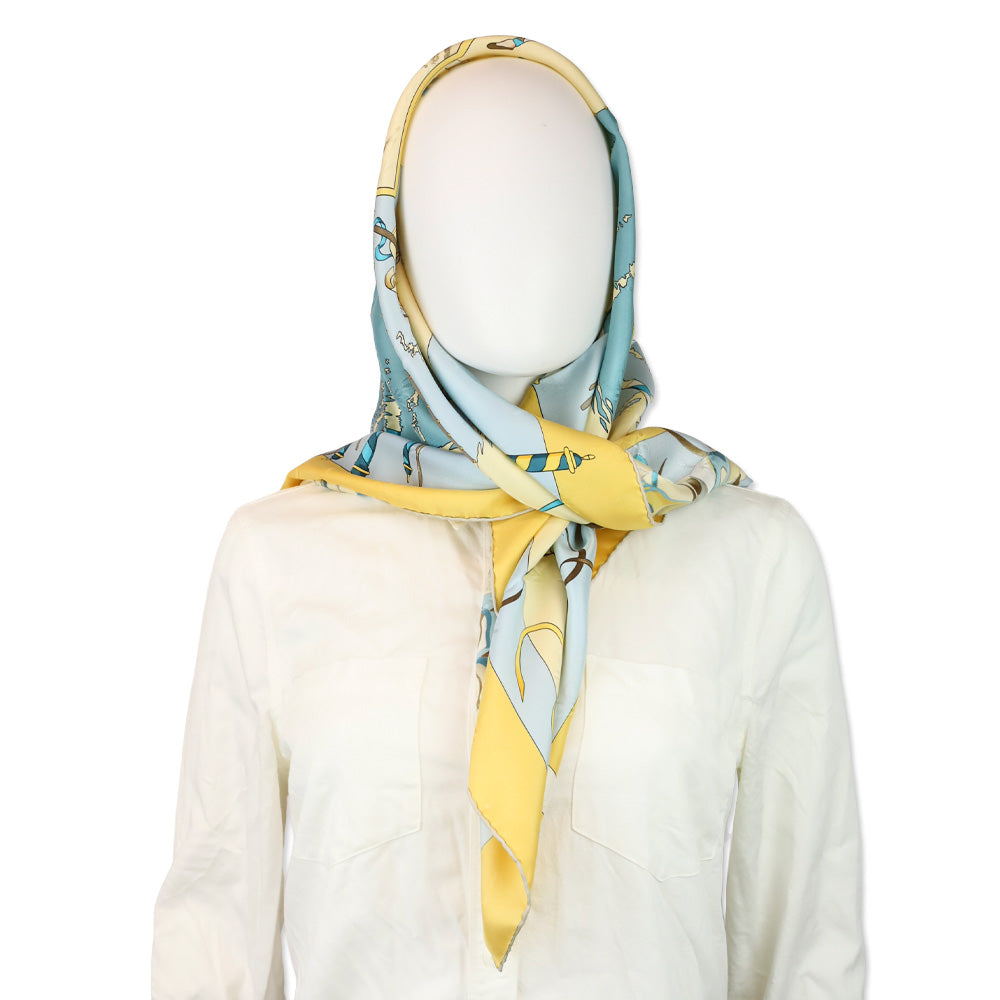 Hermès Le Carnaval de Venise by Hubert de Watrigant 90cm Silk Scarf